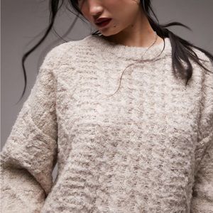 TopShop cable knit crewneck sweater NWT